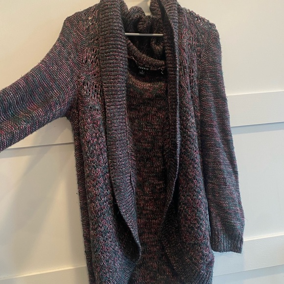 Torrid Multicolor Cardigan with Open Front and Shawl Collar - Picture 5 of 6